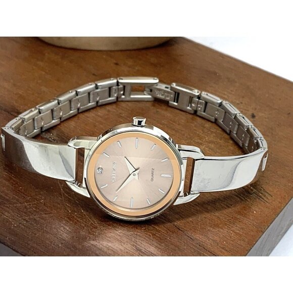 Citizen Women's Watch EZ6370-56X Quartz Pink Dial 26mm Silver Bangle Ste… - Picture 6 of 12
